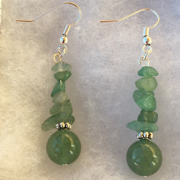 PeaceFrog Jewelry - SALE Green Aventurine Gemstone Drop Earrings